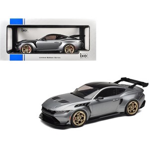 2025 Ford Mustang GTD Gray Metallic with Black Top "Limited Edition" Series 1/18  Diecast Model Car by IXO Models - 1 of 4