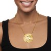 Ross-Simons Italian 18kt Gold Over Sterling Textured and Polished Ancient Arabic-Inspired Coin Toggle Necklace - 2 of 3