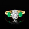 Ross-Simons 2.00 Carat Lab-Grown Diamond Ring With .50 ct. t.w. Emeralds in 14kt Yellow Gold - 4 of 4