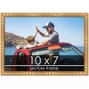 PosterPalooza | 10x7 Thin Bamboo Picture Frame, UV Acrylic, 2 Finishes - Gold and Brown - 2 of 4