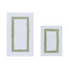 Hotel 2 PC Bath Rug 100% Premium Cotton Tufted Weave Two Tone Reversible Bathroom Rug, Super Soft Absorbent, Machine Washable Bath Mat - 2 of 4