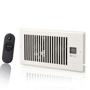 VEVOR Register Booster Fan, Quiet Vent Booster Fan Fits 4” x 10” Register Holes, with Remote Control and Thermostat Control, Adjustable Speed, White - 1 of 4