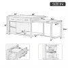 LunaLulinlk Extendable Kitchen Island with Storage, Multi-Functional Kitchen Cart with Built-In Power Outlets(Gray) - 4 of 4