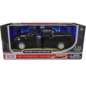 2019 Ford F-150 Lariat Crew Cab Truck Unmarked Plain Black "Law Enforcement & Public Service" 1/24 Diecast Model Car by Motormax - 1 of 3