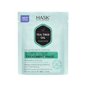 Hask Scalp Treatment Hair Mask Infused with Tea Tree & Rosemary Oil - 1.75oz - 1 of 4