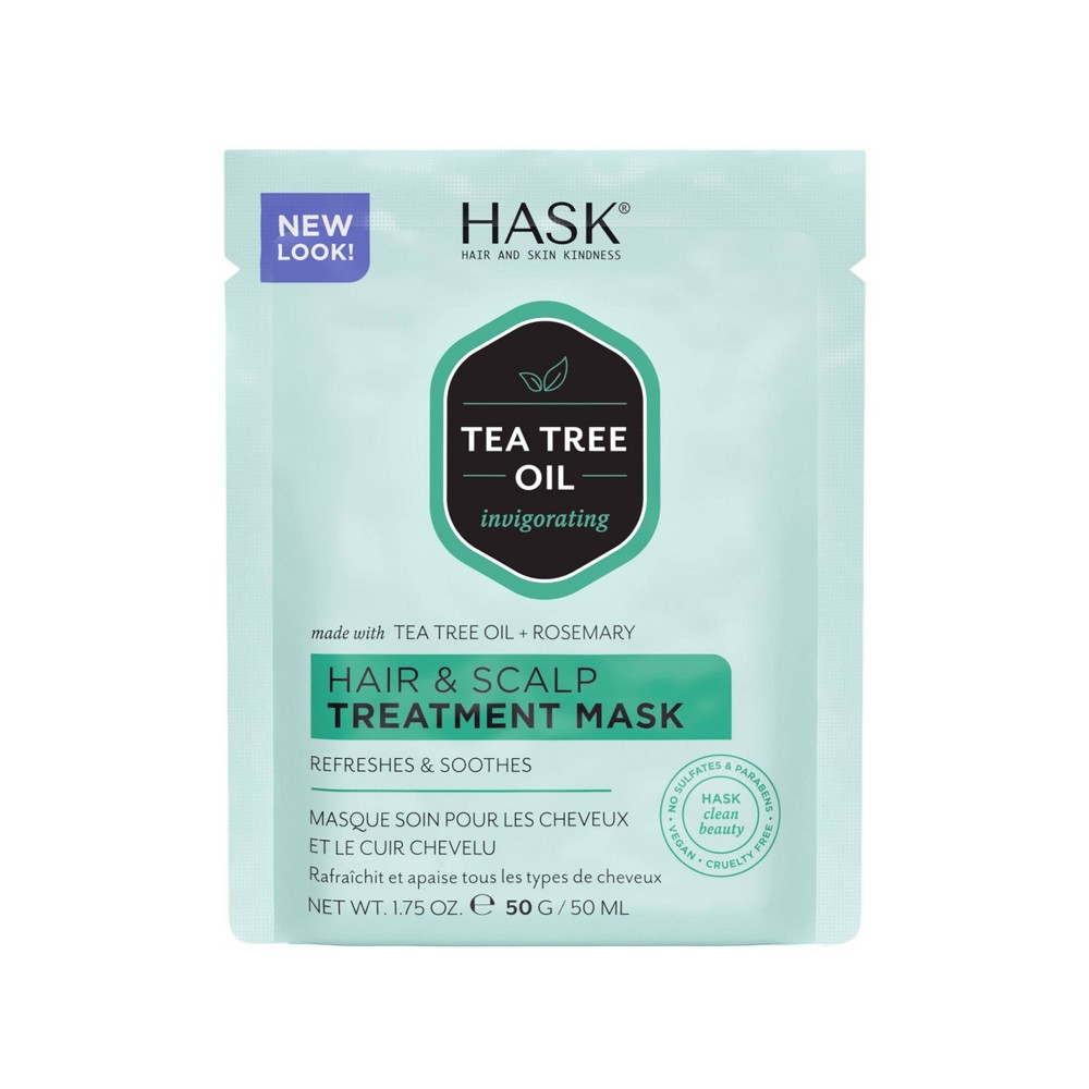 Photos - Hair Product Hask Scalp Treatment Hair Mask Infused with Tea Tree & Rosemary Oil - 1.75 