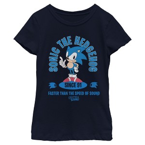 Girls Sonic the Hedgehog Faster Than the Speed of Sound T Shirt - 1 of 4