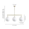 Rennnsan Nestara 47"W 3-Light Linear Milk Glass Modern Dimmable Kitchen Island Pendant - 3 of 4