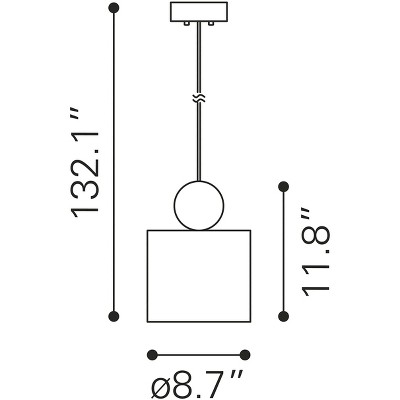 Myson 9'' Contemporary Gold LED Pendant Light