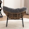 Kumasinova Ultra Plush Chenille Upholstered Rocking Chair,Versatile Accent Glider&Patio Egg Chair for Living Room,Porch,350lbs Max - 3 of 4