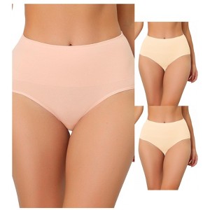 Allegra K Women's High Waist Shaping Tummy Control Breathable Briefs Multicolored - 1 of 4