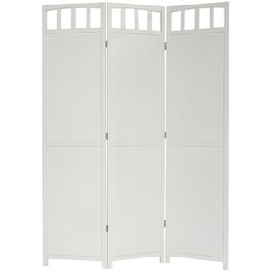 Legacy Decor Screen Room Divider Wicker and Wood Diamond Design - 1 of 2
