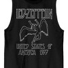 Led Zeppelin Icarus Outline Crew Neck Sleeveless Men's Black Tank Top - 2 of 3