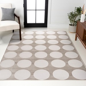 JONATHAN Y Adrian Modern Geometric Circle Dot High-Low Area Rug - 1 of 4