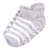Touched by Nature Baby and Toddler Boy Organic Cotton Socks with Non-Skid Gripper for Fall Resistance, Blue Black - 2 of 4