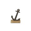 Cheung's Ripplesong Cast Iron Anchor & Wood Base Decor - 3 of 4