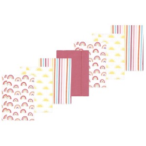 Luvable Friends Hudson Baby Flannel Burp Cloths 7pk Set - 1 of 2