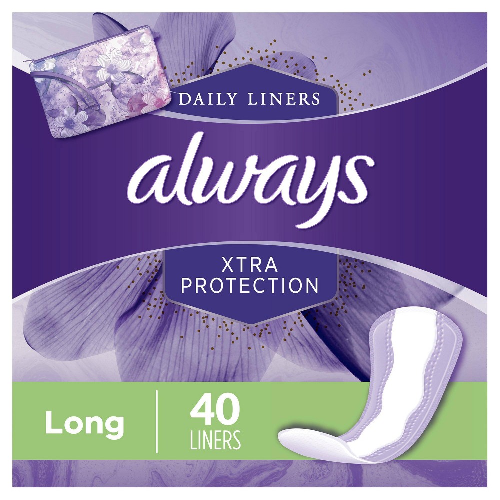 UPC 037000455813 product image for Always Xtra Protection Daily Liners Long - Unscented - 40ct | upcitemdb.com