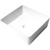 ALFI ABC903-W White 16Inch Modern Square Above Mount Ceramic Sink - 4 of 4
