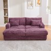83.5" Cloud Couch with Plush Upholstery Oversized Double Chaise Lounge Sofa Bed with USB Ports & Cup Holders-- Frevyn - 2 of 4