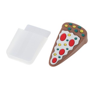 Unique Bargains Door Stop Cartoon Pizza Door Stopper with Storage Box 3.54"x1.97"x0.94" 1 Pc - 1 of 4