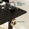 CAVINAS Height-Adjustable Office Desk, Ergonomic Standing Desk with T-Shaped Metal Bracket, Modern Computer Desk for Home Office/Gaming/Study - 3 of 4