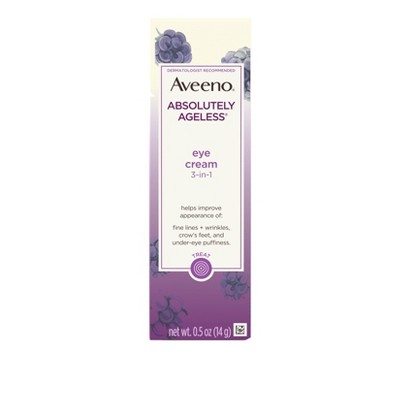 Aveeno Absolutely Ageless 3in1 Under Eye AntiWrinkle Cream - 0.5oz
