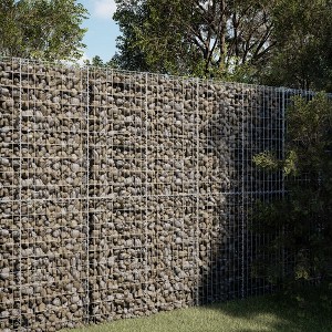 vidaXL Gabion Basket Silver Galvanized Iron Wire 39.4 x 39.4 x 78.7 in - 1 of 4