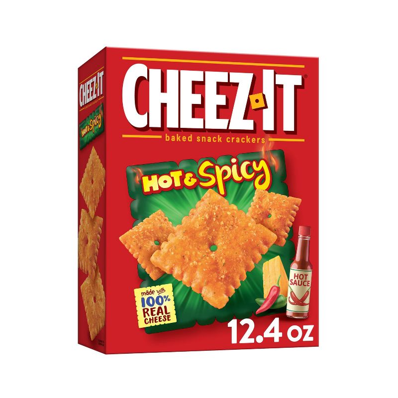Cheez-It Hot & Spicy Baked Snack Crackers - 12.4oz, 1 of 7