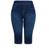 Avenue Women's Plus Size Butter Denim Lattice Jean - 4 of 4