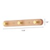 REGALWOVEN Entryway Bedroom Metal Wood Wall-mounted Hat Coat Rack 11.8x1.6in 1 Pc - 2 of 4