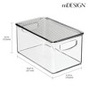 mDesign Plastic Deep Kitchen Storage Bin Box, Lid/Handles, 6 Pack, Clear/Gray, USA Made - 4 of 4