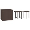 vidaXL Side Tables 3 pcs Brown Poly Rattan - 2 of 4