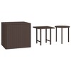 vidaXL Side Tables 3 pcs Brown Poly Rattan - image 2 of 4