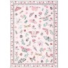 Modern Insect Floral Area Rug - Non-Slip Stain-Resistant Low Pile Carpet, Machine Washable Ultra-Soft Accent Mat for Living Room, Bedroom Kitchen - 2 of 4