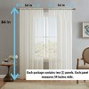 HLC.ME Sheer Voile Transparent Window Treatment Rod Pocket Curtain Panels - Set of 2 - 2 of 4