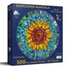 Sunsout Sunflower Mandala 500 pc Round Jigsaw Puzzle 71512 - 2 of 4