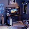 Bestier 47 Inch Computer Desk with Hutch and Adjustable Storage Bookshelf, 55” Tall Simple Home Office Desk with Hutch, Workstation with Shelves - 2 of 4