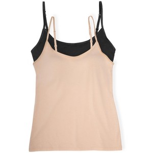 Felina | 2-Pack So Smooth Modal Cami Top with Hidden Built In Shelf Bra Support - 1 of 4