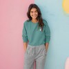 Dalix Sorcerer Frog Embroidered Jogger Pant Soft Fleece Relaxed Fit Lounge Womens - 3 of 4