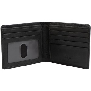 Jack Abrahams Goat Nappa Leather Bi-Fold Wallet with Flip ID Window Brown/Cognac - 1 of 4