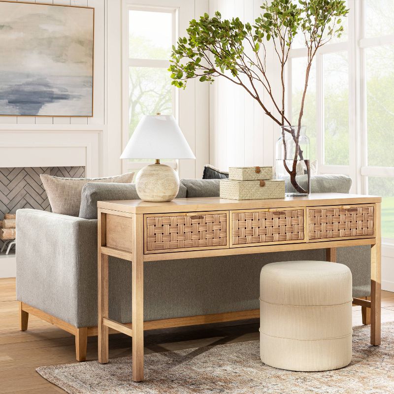 Palmdale Woven Drawer Console Natural - Threshold&#8482; designed with Studio McGee, 3 of 9