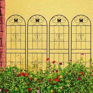 NicBex Metal Garden Trellis for Climbing Plants Lattice Panels for Outside Rustproof Arch Trellis for Garden - 1 of 4