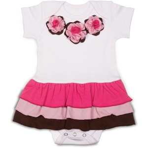 Pavilion Gift Company - Strawberry Sundae - 9-12 Months Onesie Dress - Leotards and Bodysuits - 1 of 4