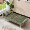RISOKEYS 79 Inch Corduroy Sofa Bed - Foldable Double Sofa Bed with Folding Armrests for Living Rooms and Small Spaces - Soft Velvet Fabric - 2 of 4