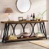 Hommoo 70.9 inch Extra Long Console Table Rustic Brown - 3 of 4