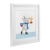 Stupell Industries Ice Skating Bunny with Star Framed Print Under Glass Art - 2 of 4
