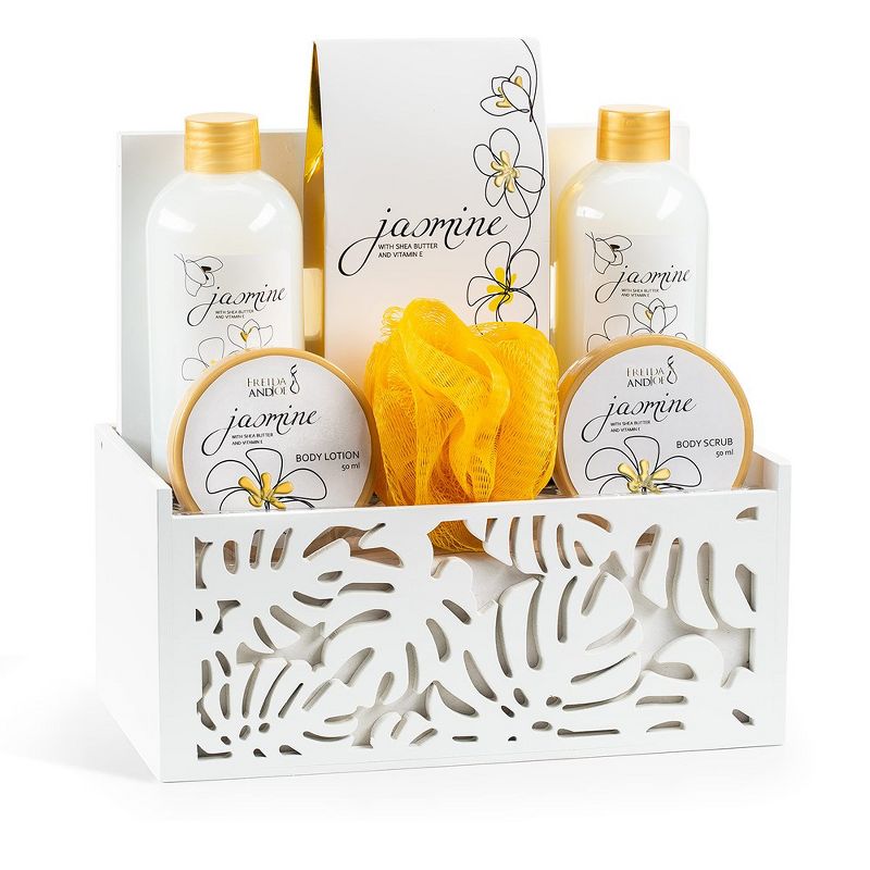 Freida & Joe  Jasmine Fragrance Bath & Body Collection in White Tissue Box Gift Set Luxury Body Care Mothers Day Gifts for Mom, 1 of 10