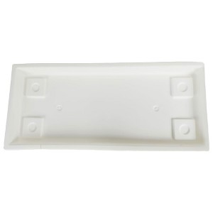 The HC Companies Venetian Rectangular Plant Tray, Plastic Drip Saucer, White - 1 of 4