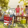 Folding Utility Cart - Heavy Duty 165LB Capacity w/ 360° Wheels (2 Locking) -  3-Tier Collapsible Rolling Cart for Garage, Office, Warehouse, Kitchen - 4 of 4